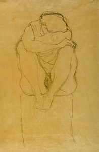 Istuva nainen tekijältä Gustav Klimt