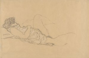 Nukkuva Nainen tekijältä Gustav Klimt