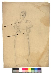 Studie zu einer stehenden Sängerin tekijältä Gustav Klimt