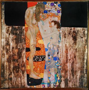 Ihmisen kolme aikakautta tekijältä Gustav Klimt