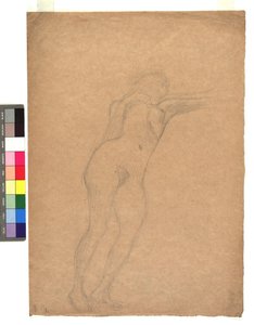 Weiblicher Akt in Untersicht tekijältä Gustav Klimt