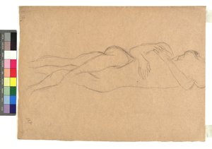 Zwei liegende Akte in Umarmung tekijältä Gustav Klimt