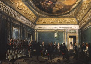 Preobražensky-rykmentin vartijoiden vaihto Gatšinan palatsissa Paavali I:n aikaan 1845
