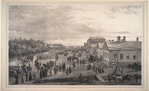 Chevalier Gardesin paraati Krasnoje Selon läpi, 1848