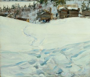 Vuoristotila talvimaisemassa tekijältä Gustav Wentzel