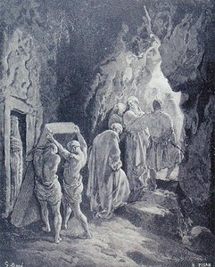 Saaran hautaus, kaiverrus Heliodore Joseph Pisan (1822-90) n. 1868 (kaiverrus) tekijältä Gustave (after) Dore