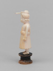 Musta sotilas, shakkinappula, Intia, 1820 noin tekijältä Gustave Adolphe Chassevent Bacques