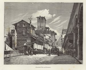 Ponte Vecchio Firenzessä tekijältä Gustave Bauernfeind