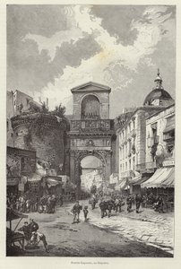 Porta Capuana Napolissa tekijältä Gustave Bauernfeind