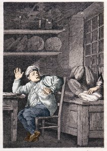 Le vol de Jean Valjean - Victor Hugon "Les Misérables" -elokuvassa, ill. kirjoittanut Brion, toim. Hetzel ja Lacroix tekijältä Gustave Brion