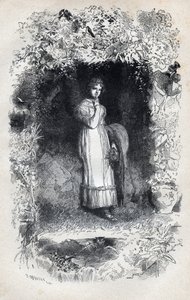 Muotokuva rakastuneesta Fantinesta, Tholomyes - Gustave Brionin (1824-1877) kuvitus Victor Hugon (1802-1885) "The Miserables - Ensimmäinen osa: Fantine" -kuvaan 1862