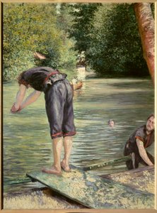 Uimarit. Gustave Caillebotten (1848-1894) maalaus tekijältä Gustave Caillebotte