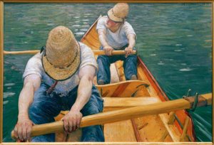 Yerresillä soutuvia melojia tekijältä Gustave Caillebotte