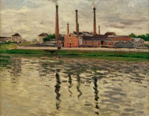 Tehtaat Argenteuilissa tekijältä Gustave Caillebotte