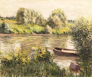 ranska: Barque près de la rive, effet d