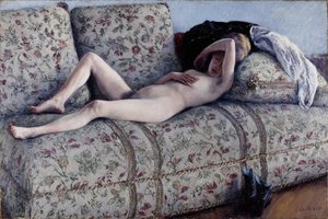 Alaston sohvalla tekijältä Gustave Caillebotte