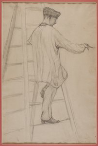 Maalareille tarkoitettu tutkimus: Mies tikkailla tekijältä Gustave Caillebotte