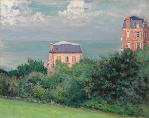 Huvilat Villers-sur-Merissä, 1880 tekijältä Gustave Caillebotte