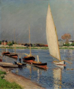 Purjeveneet Seinen varrella Argenteuilissa tekijältä Gustave Caillebotte