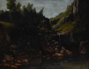 Kaskadi kalliomaisemassa tekijältä Gustave Courbet