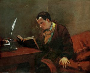 Charles Baudelaire, ranskalainen runoilija (öljy kankaalle) tekijältä Gustave Courbet