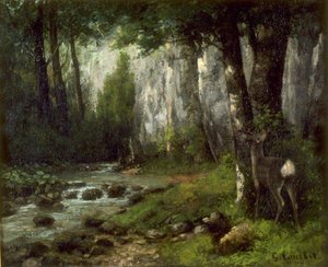Courbet - Peura metsässä, noin 1839-1877 tekijältä Gustave Courbet
