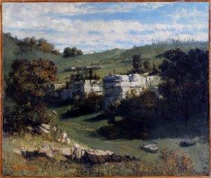 Ranska: Paysage du Jura
Saksa: Landschaft des Jura tekijältä Gustave Courbet