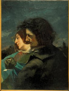 Onnelliset rakastajat. Gustave Courbetin maalaus tekijältä Gustave Courbet