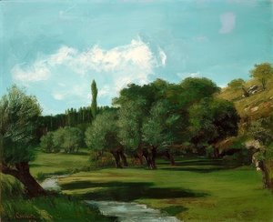 La Bretonnerie im Department Indre. 1856 tekijältä Gustave Courbet