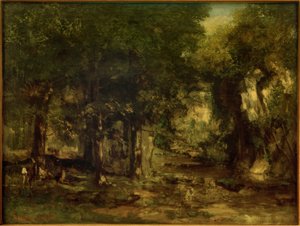 Hirven toimitus Plaisir-Fontaine-joella tekijältä Gustave Courbet