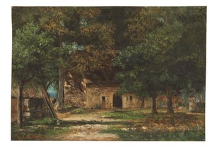 Äiti Toutainin puutarha Honfleurissa, n. 1859-61 tekijältä Gustave Courbet
