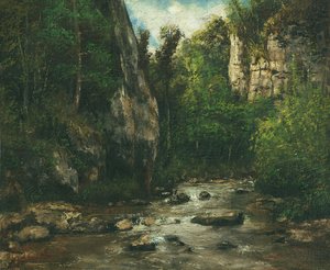 Maisema lähellä Puit Noiria lähellä Ornansia, vuoden 1872 jälkeen tekijältä Gustave Courbet