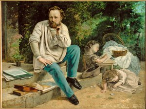 Pierre-Joseph Proudhon ja hänen lapsensa (maalaus kankaalle) tekijältä Gustave Courbet