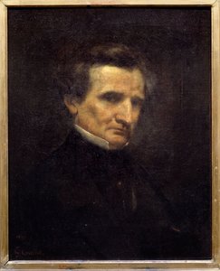 Hector Berliozin (1803-1869), ranskalaisen säveltäjän muotokuva. Gustave Courbetin (1819-1877) maalaus tekijältä Gustave Courbet