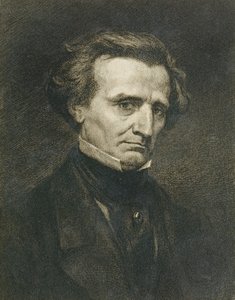 A. Gilbertin kaivertama Hector Berliozin (1803-69) muotokuva, pub. Gazette des Beaux-Artsissa