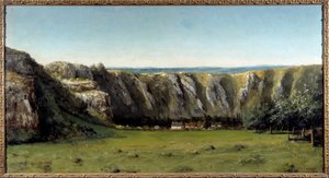 Kivinen maisema Flageyn ympärillä. Gustave Courbetin (1819-1877) maalaus tekijältä Gustave Courbet