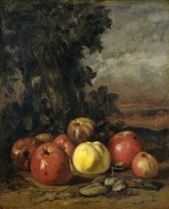 Asetelma omenoiden kanssa tekijältä Gustave Courbet