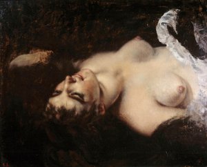 Tutkimus papukaijan naiselle Mallina voisi olla Joanna Hiffernan, dit Jo - Gustave Courbetin maalaus (1819-1877) tekijältä Gustave Courbet