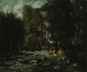 Les Puits-Noirin puro, n. 1855 (öljy kankaalle) tekijältä Gustave Courbet