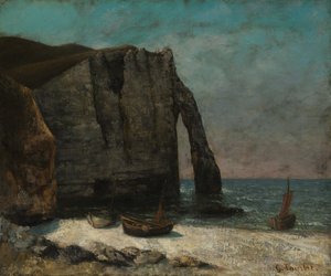 Cliff at Étretat, vuoden 1872 jälkeen. tekijältä Gustave Courbet