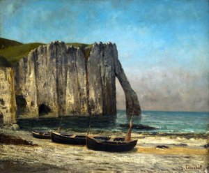 Cliffs in Étretat, 1869. tekijältä Gustave Courbet