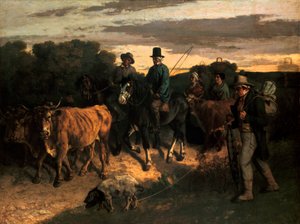 Flageyn viljelijät Flageyn talonpojat, 1855 tekijältä Gustave Courbet