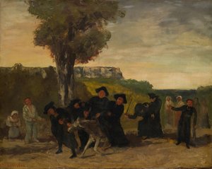 Paluu kokouksesta, 1863 tekijältä Gustave Courbet