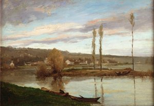 Seine Bougivalissa, n. 1851 (öljy kankaalle) tekijältä Gustave Courbet