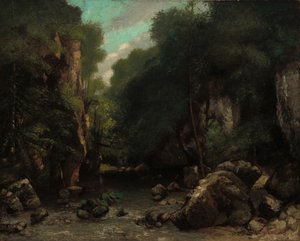 Les Puits-Noirin laakso, 1868. tekijältä Gustave Courbet