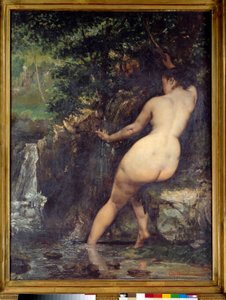 Lähde tai uimari lähteellä Gustave Courbetin maalaus (1819-1877) 1868 Su. 1,28x0,97 m Pariisi, musee d