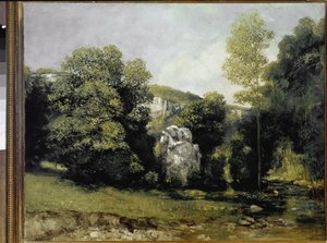Näkymä Breme-joelle (öljy kankaalle tekijältä Gustave Courbet