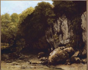 Näkymä Le Puits-Noirin paikalle lähellä Ornansia Doubsissa (öljy kankaalle tekijältä Gustave Courbet
