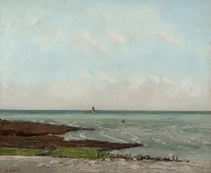 Pesulat Ebbessä, Étretatissa. 1866 tai 1869 tekijältä Gustave Courbet