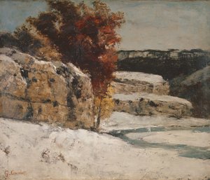 Talvimaisema, 1865-70 tekijältä Gustave Courbet